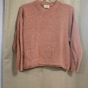 Universal Thread Textured Knit Sweater in Blush
